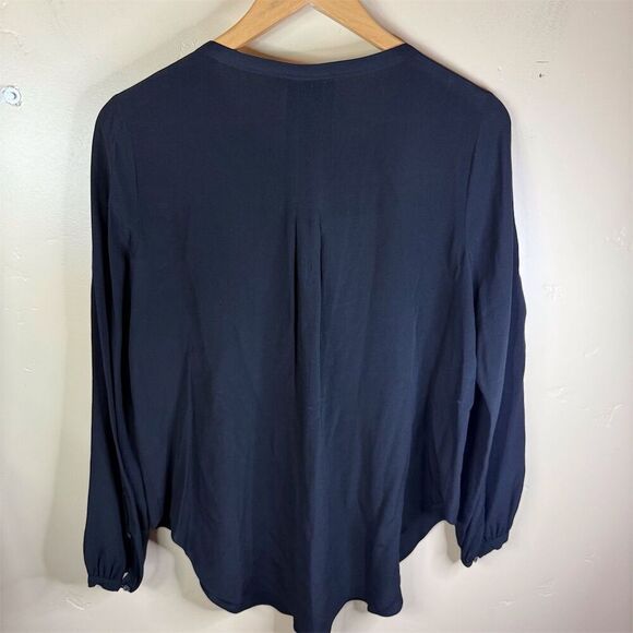 Calypso Women's Black Silk Long Sleeve Tie Neck Blouse Size‎ Small Office Modest - Picture 7 of 7